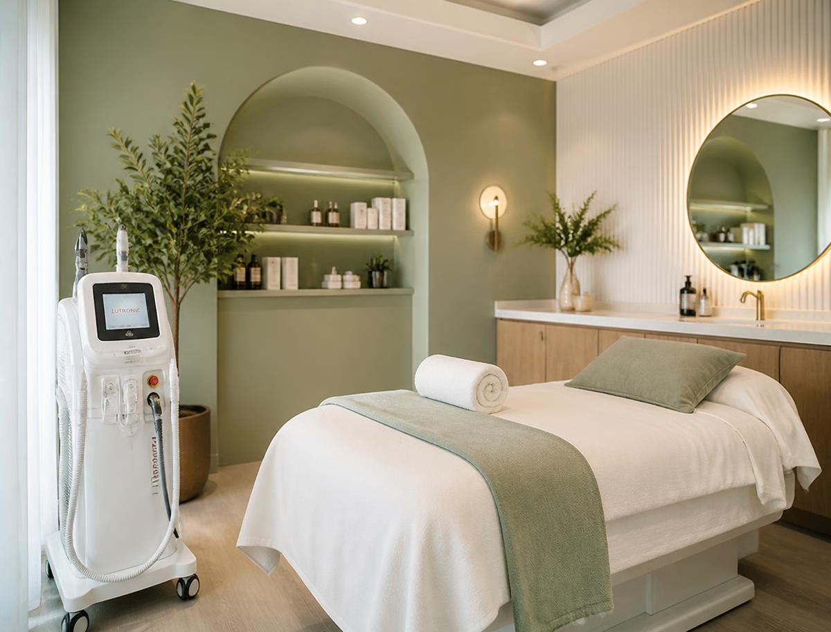 Treatment room with advanced skin technology